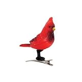 Red Cardinal Christmas Ornament - Chirps When It Senses Motion