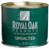 Royal Oak Gourmet Unsalted Virginia Peanuts, 40-Ounce Tins (Pack of 2)