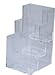 SOURCE ONE 4-Inch Wide 3 Tier Premium Trifold Acrylic Brochure Holder, Clear