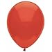 PartyMate 71993 5" Round Solid Color Latex Balloons, 50-Count, Real Red primary