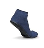 Sure-Grip Terrycloth Slippers with Rubber Sole (1 Pair) (Large (Navy))