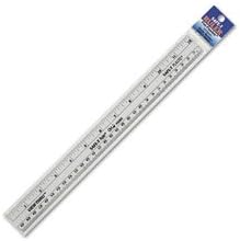Safe-T View-Thru Plastic Ruler, 12"/30cm, Pack of 12