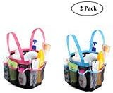 Huihuiyang Mesh Shower Caddy Tote Bag (Red+Blue)