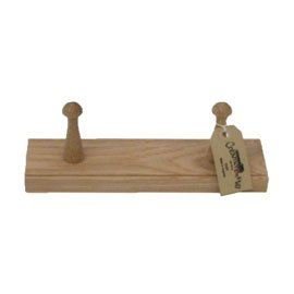 Shaker Oak 2 Peg Rail Natural 25.5x7x8.5cm, Coat Hooks and Rails Range