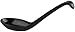 Happy Sales HSSP-MLDBK6, Melamine Soba, Rice Spoons, Asian Chinese Won Ton Soup Spoons, 6 pc Black Ladle Soup Spoons