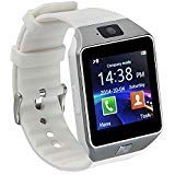GZDL Bluetooth Smart Watch DZ09 Smartwatch Watch Phone Support SIM TF Card with Camera for Android IOS iPhone Samsung LG Phones White