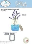 Elizabeth Craft Designs Garden Notes Canning Jar & Lid Die, Metal, Grey, 21.3 x 13.7 x 0.2 cm