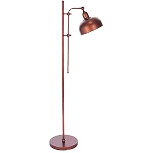 PROMECITY Industriële retro vloerlamp voor woonkamer en slaapkamer, staand, verstelbare kop, indoor staaflamp rustieke…
