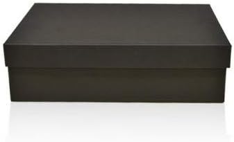 Caja de cartón negro regalo 28cm x 20cm x 8cm (28 cm): Amazon.es: Oficina y papelería