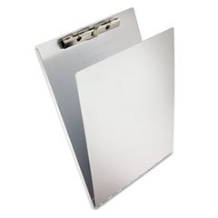 * Aluminum Clipboard w/Writing Plate, 3/8" Capacity, Holds 8-1/2w x 12h, Silver