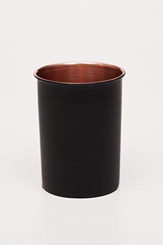 The Classic Chalice Copper Cup Black 9 Oz., Pack of 2, Made of 99% Virgin Copper from India for Drinking Water Based on Ayurveda