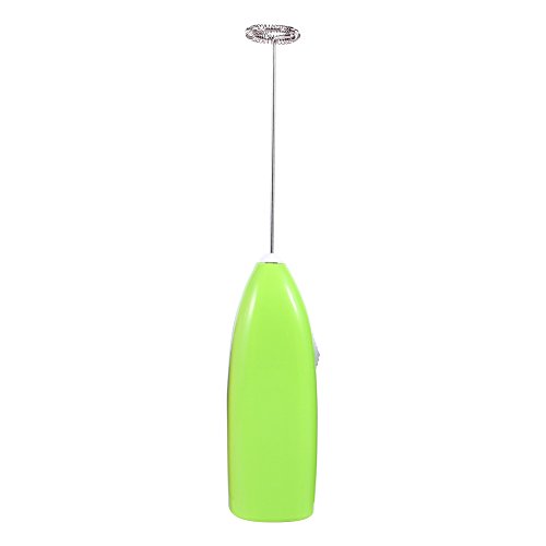 Click Here to See More Images Electric Mixer Stirrer, Asixx 4 Colors Fashionable Hot Drinks Milk Coffee Frother Eggbeater Foamer Electric Mixer Stirrer Great for making Cappuccino, White Coffee and Milk Shake(Green)