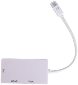 Taiyanggu 3 in 1 Mini DisplayPort Thunderbolt to DVI,VGA,HDMI Display Port Cable Adapter for Apple Macbook Pro