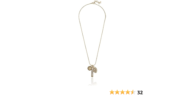 Lucky Brand Two Tone Charm Necklace 