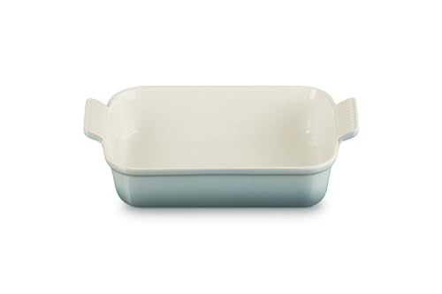 Le Creuset Rechteckige Auflaufform Tradition aus Steinzeug, 26 cm, 2.4 Liter, Sea Salt