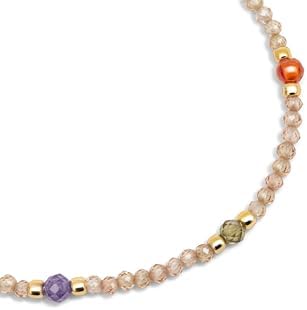 - Bracelet Glam. Acier avec finition plaquée or 18 Kt. Détails en cristaux colorés. Longueur de 19 cm. Bijoux pour femme.