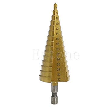 Generic 15mm : Drill Bit 4-32mm HSS Triangle Shank Pagoda Step Drill Bit