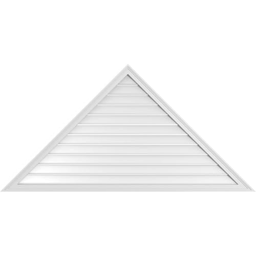 72"W x 36"H Triangle Surface Mount Signature Urethane Gable Vent 12/12 Pitch: F…