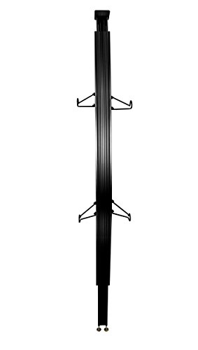 gearup BUA Aluminum Floor to Ceiling Storage Rack, Black