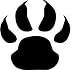 Wolf Paw Print Track Rubber Stamps Custom Stamps Rubber