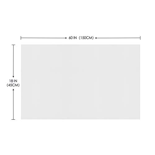 Yachee 3 Rolls EVA Cabinet Liner, Non-Slip Non-Adhesive Shelf Liners Kitchen Cabinets, Waterproof Cupboard Drawer Cushion Mats, DIY Multipurpose Antifouling Pads, 18" x 60" - Transparent