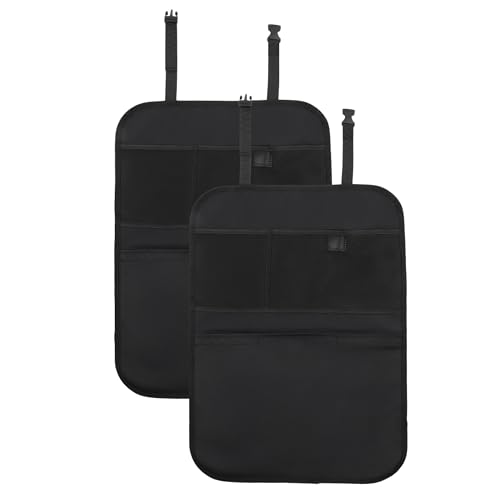 Enovoe Back Seat Cover for Kids Extra Large - 2 Pack with Multi Pocket Storage Organizer - Back Seats Protector for Upholstery from Dirt, Mud, Scratches - Waterproof Car Seat Protector for Kids