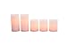 Candle Impressions Ombre Design Pillar Real Wax Flameless Candles w/Auto Timer Feature - Set of 5 - Blush Pink