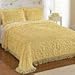 Collections Etc Calista Chenille Lightweight Bedspread with Fringe Border, Turquoise, Queen