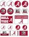 NCAA University of Alabama Vinyl Sticker Sheet, 5