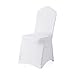 SARAFLORA 10 Pcs White Spandex Chair Covers - Universal Stretch Chair Slipcover Protector for Wedding Ceremony Party Hotel