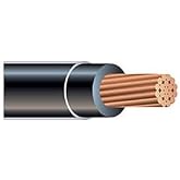 2 AWG 19-Stranded THHN Black Copper Building Wire (50ft Cut)