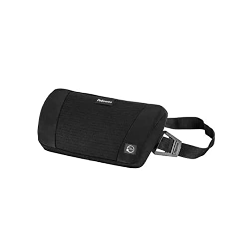 Fellowes Back Support - PlushTouch Lumbar Support Ergonomic for Office Chair - Black