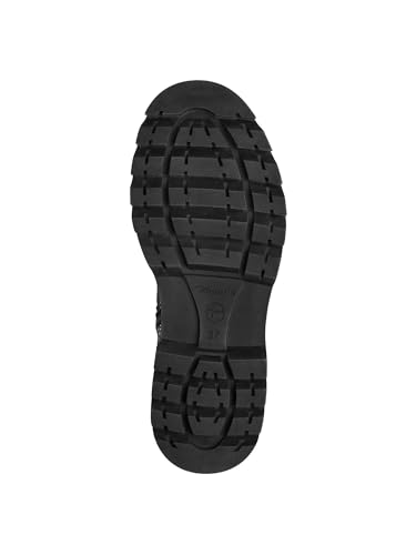 Damen Lace Boot Flat 1-25918-43, Botas Cortas al Tobillo Mujer, Negro Serpiente, 38 EU