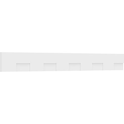 8"H x 1"P x 73 3/4"L Monroe Architectural Grade PVC Dentil Trim w/Backplate for…