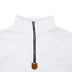 Mens Quarter Zip Pullover Vintage Fashion Long