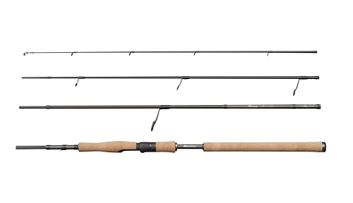 Abu Garcia Mörrum Caña giratoria | Acción Moderada-rápida | Diseño de Viaje de 4 Piezas | Pesca de Depredadores de Agua Dulce para Lucio, lucioperca y Trucha | 2,44 m, 3-15 g
