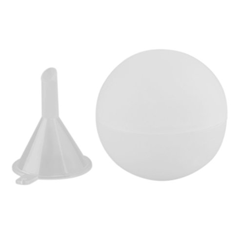 Katoot@ 6Pcs Silicone Sphere Ice Ball Mold Tray DIY Chocolate Jelly Candy Mould With A Small Funnel Bar Party Supplies - White