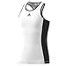adidas Girls Tennis Court Tank Top, White/Black, X-Small