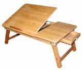 Francois et Mimi Bamboo Multi-Position Adjustable Serving Bed Tray with Drawer