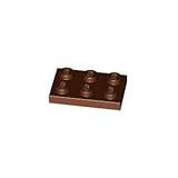 Lego Building Accessories 2 x 3 Reddish Brown Plates, Bulk - 50 Pieces per Package