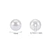 PH PandaHall About 100 Pcs 10mm Tiny Satin Luster Glass Pearl Bead Round Loose Spacer Beads for Jewelry Making White