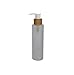 1PC 120ml/4oz Empty Refillable Frosted Glass Pump Press Bottle Makeup Cosmetic Container Packing Jar Vial Holder Pot with Bamboo Pump Head for Lotion Emulsion Essence Shampoo Shower Gel Toiletries