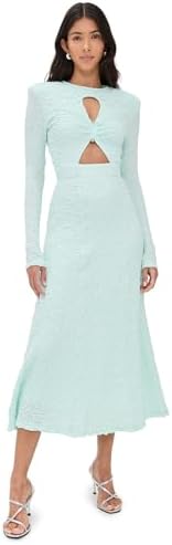 bardot veria long-sleeve wrap mesh maxi dress Bardot Veria Long-Sleeve Wrap Mesh Maxi Dress