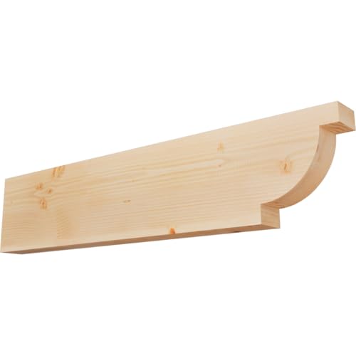 Ekena Millwork RFT04X10X48ALP00SDF Alpine Smooth Rustic Wood Rafter Tails' 3 1/…