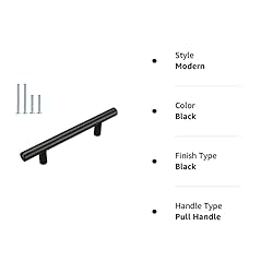 homdiy 10 Pack 4“ Cabinet Handles Matte Black