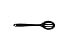 Large Slotted Spoon Silicone Kitchen Utensil, Made of FDA Grade, BPA Free Silicone, Heat Resistant up to 450 Degrees Fahrenheit, Non Stick Stain & Ordor Resistant, Dishwasher Safe - Black