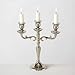Hamptons Three Arm Silver Candelabra, Hand Crafted of Silver Aluminum Nickel, 10.25 Inches High, Weighted