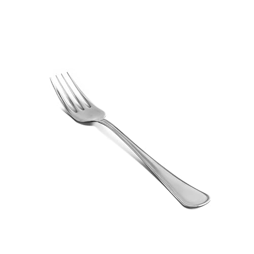 zanetti Set of 12 18/C Stainless Steel Table Forks, Leonardo Model, Pack of 12, Made in Italy, Grey