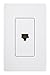 Lutron SC-PJ-SW Satin Colors Phone Jack, Snow