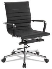 Pantera Metal and Synthetic Low-Back Leather Office Chair Finish: Black